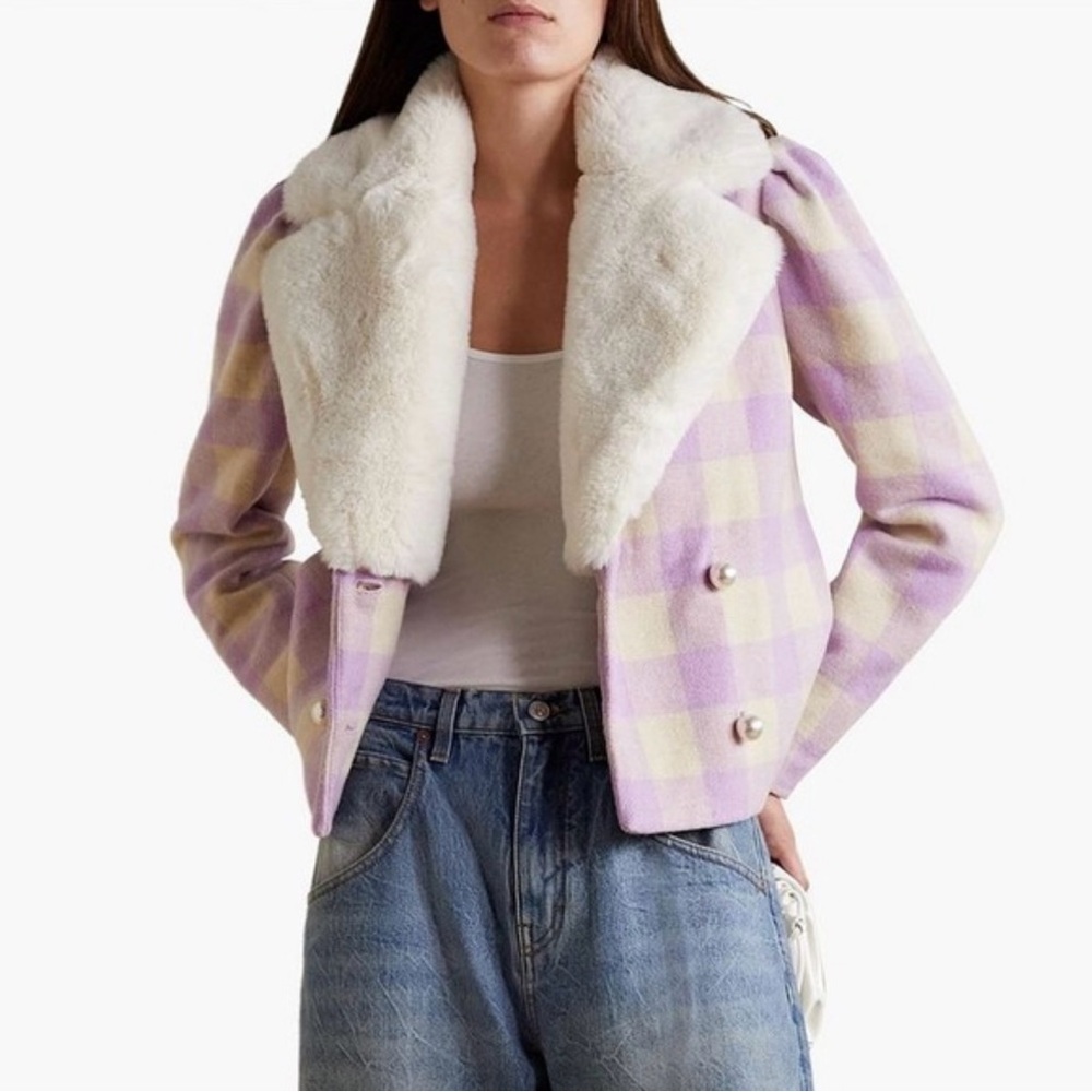 LoveShackFancy Dumont Jacket in Lavender Spritz LARGE